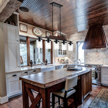 5-Light Farmhouse Linear Chandelier